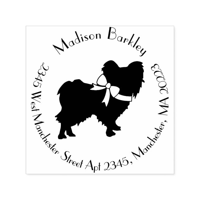 Papillon Dog Puppy Permastempel (Design)
