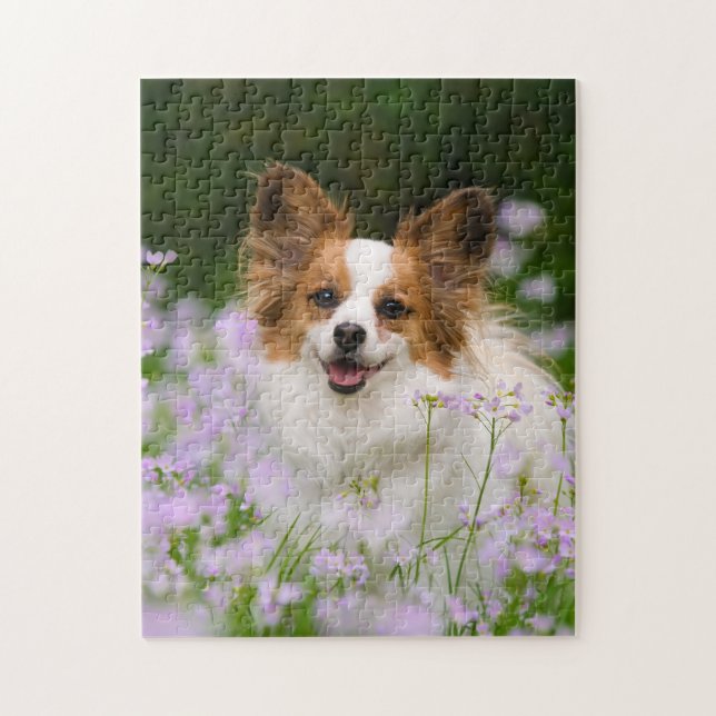 Papillon Dog Romantisches Portrait Game 11x14 (Vertikal)