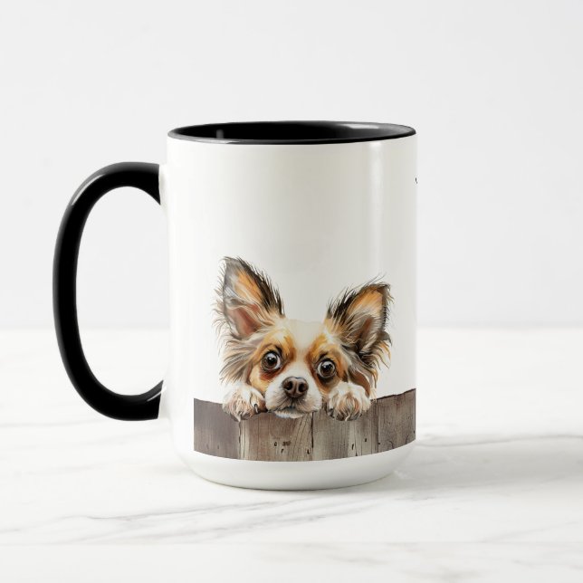 Papillon Dog Tasse (Links)