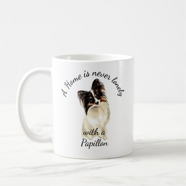 Papillon Dog Tier Kaffeetasse (Links)