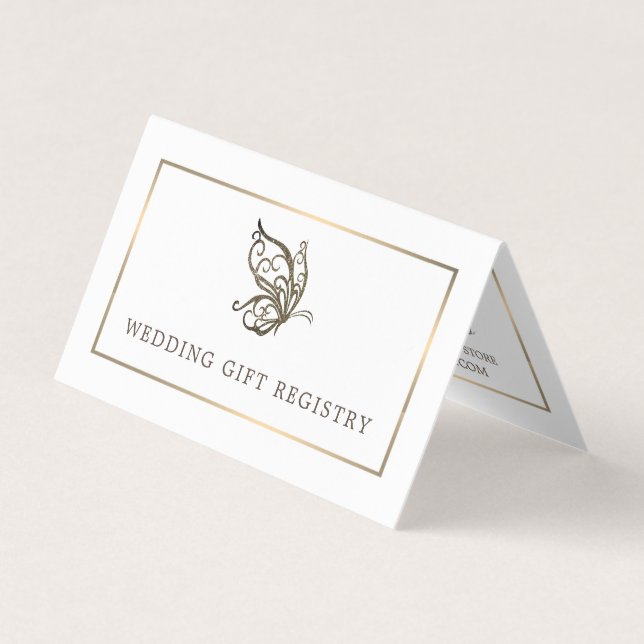 Papillon Élégant Avec Carte De Registre Cadeau Pho (Devant)