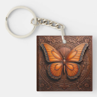 Papillon en bois embossé faux