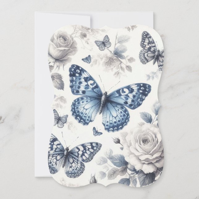 Papillon et carte rose (Devant)