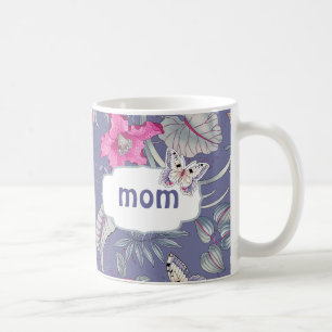 Papillon et fleurs Mugs cadeaux de la Fête des Mèr