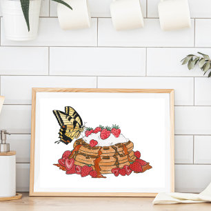 Papillon et Gaufres Décoration de Cuisine Sucrée