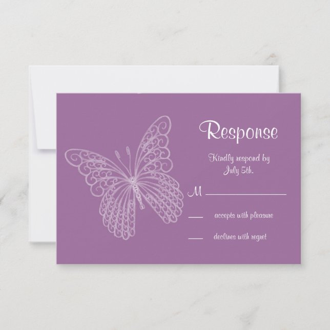 Papillon Filigree RSVP en violet (Devant)