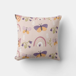 Papillon floral Arc-en-ciel Lève oreiller