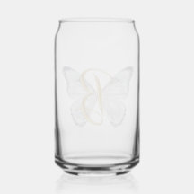 Papillon Floral Élégant Lettre B - Monog Artistiqu