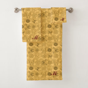 Papillon Floral naturel de luxe moderne or