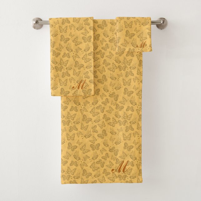 Papillon Floral naturel de luxe moderne or (En situation)