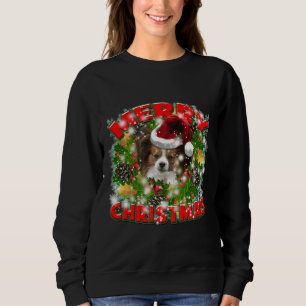 Papillon Frohe Weihnachten für Hunde Mama Hund Vat Sweatshirt