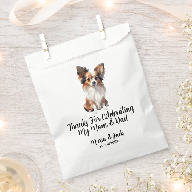 Papillon Full Color Pet Wedding Geschenktütchen (Ausgeschnitten)