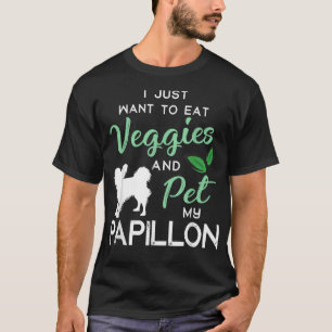 Papillon Funny Vegan Dog Lover Eigentümer Xmas Geb T-Shirt