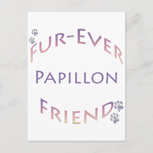 Papillon Furever Postkarte (Vorderseite)