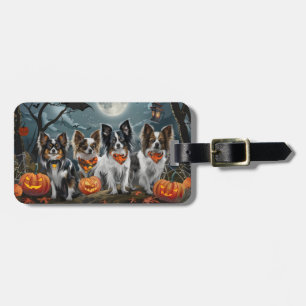 Papillon Halloween Gruselig Gepäckanhänger