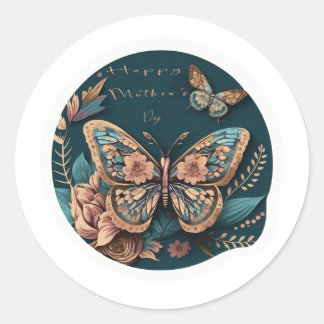 papillon Happy Mère's Day Stickers