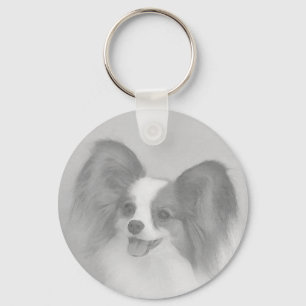 Papillon Headstudy Schlüsselanhänger