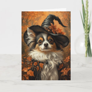 Papillon Hexe Halloween Feiertagskarte