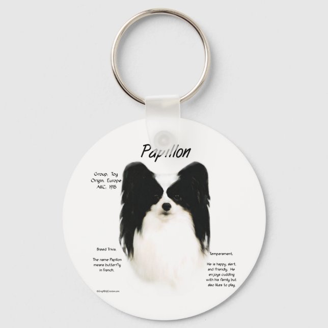 Papillon History Design Schlüsselanhänger (Vorderseite)