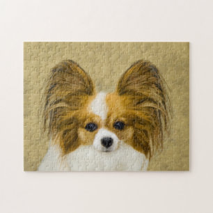 Papillon (Hound Tri) Malerei - Original Hundekunst