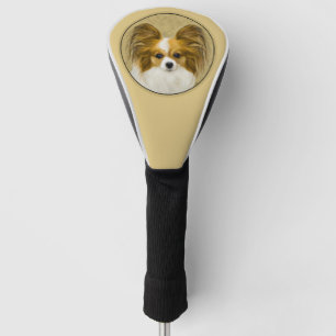 Papillon (Hound Tri) Malerei - Original Hundekunst Golf Headcover