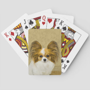 Papillon (Hound Tri) Malerei - Original Hundekunst Spielkarten