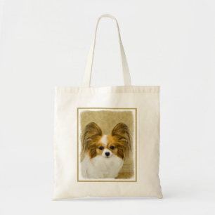Papillon (Hound Tri) Malerei - Original Hundekunst Tragetasche