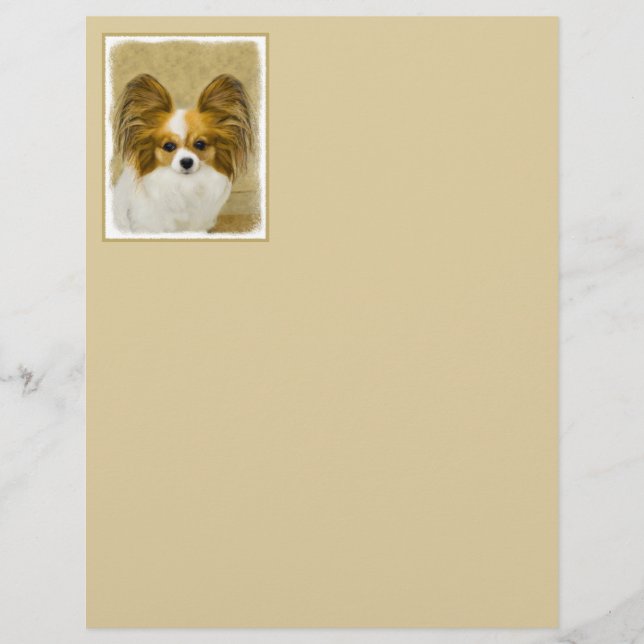 Papillon (Hound Tri) Malerei - Original Hundeschul (Vorderseite)