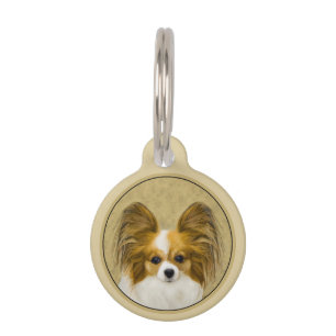 Papillon (Hound Tri) Malerei - Original Hundeschul Haustiermarke
