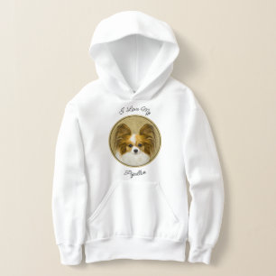 Papillon (Hound Tri) Malerei - Original Hundeschul Hoodie