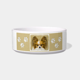 Papillon (Hound Tri) Malerei - Original Hundeschul Napf