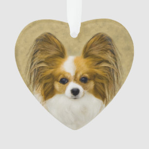 Papillon (Hound Tri) Malerei - Original Hundeschul Ornament