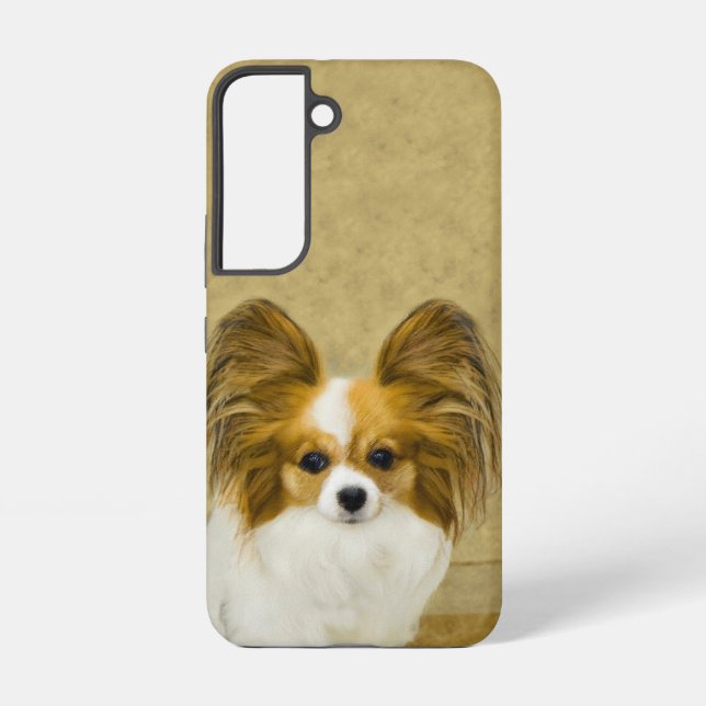 Papillon (Hound Tri) Malerei - Original Hundeschul Samsung Galaxy Hülle (Rückseite)