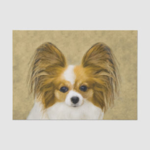 Papillon (Hound Tri) Malerei - Original Hundeschul Seidenpapier