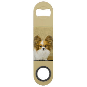 Papillon (Hound Tri) Malerei - Original Hundeschul Speed Flaschenöffner