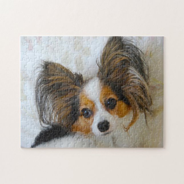 Papillon-Hund. (Horizontal)