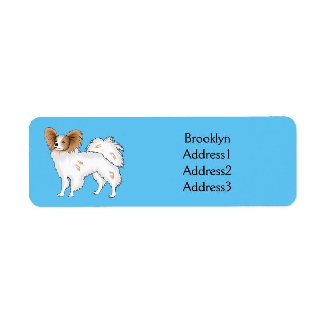 Papillon-Hund-Cartoon-Abbildung (Vorne)