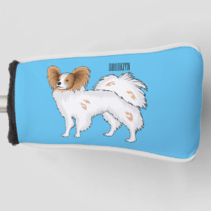 Papillon-Hund-Cartoon-Abbildung Golf Headcover