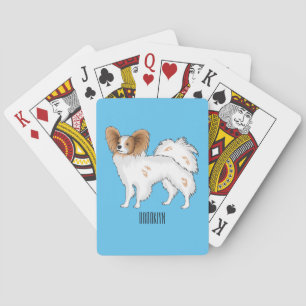 Papillon-Hund-Cartoon-Abbildung Spielkarten