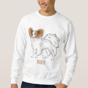Papillon-Hund-Cartoon-Abbildung Sweatshirt
