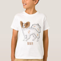 Papillon-Hund-Cartoon-Abbildung