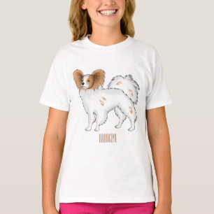 Papillon-Hund-Cartoon-Abbildung T-Shirt