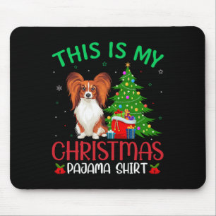 Papillon-Hund hässliche Weihnachtsfeier Das ist me Mousepad