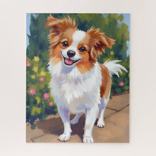 Papillon-Hund   Haustier Aquarellmalerei