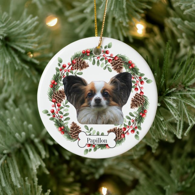 Papillon-Hund Personalisiert Pet Ornament (Baum)