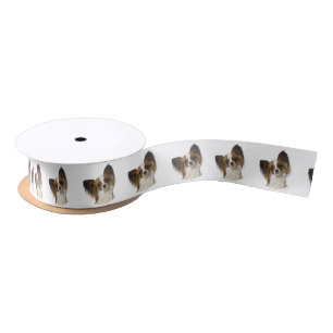 Papillon Hunde Satinband