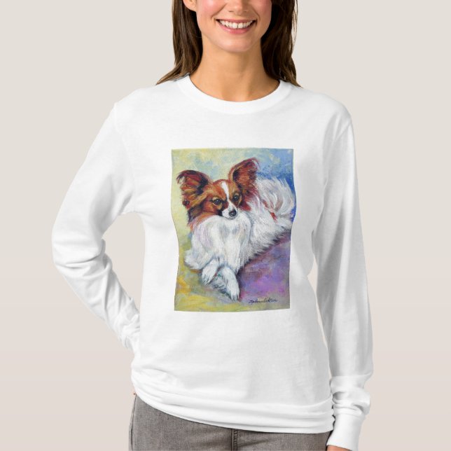 Papillon-Hundehemd T-Shirt (Vorderseite)