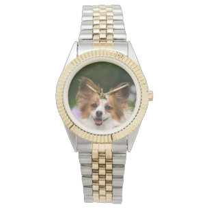 Papillon Hundeniedliches romantisches Porträt - Armbanduhr