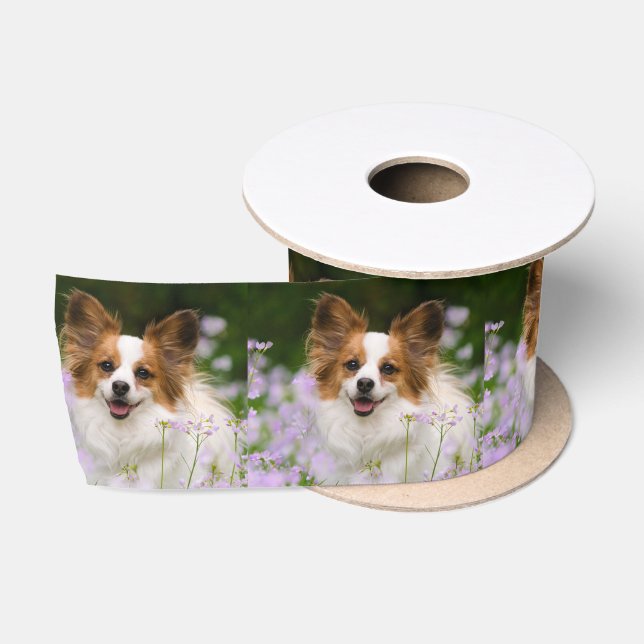 Papillon Hundeniedliches romantisches Satinband (Spule)