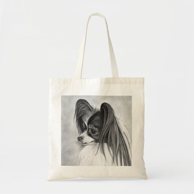 Papillon HundeTaschen-Tasche durch Glenda S. Tragetasche (Vorne)